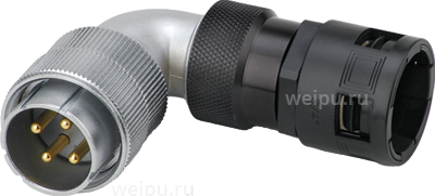 картинка Розетка кабельная угловая Weipu WS40K5TC3