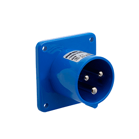 Силовая вилка панельная Weipu