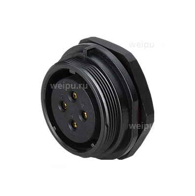 Фото SP2912/S10B1C Розетка на панель, крепление гайкой Weipu