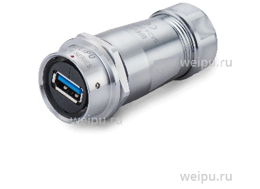 Фото SA2411/SUSB3.0S-2.0M Розетка межкабельная Weipu