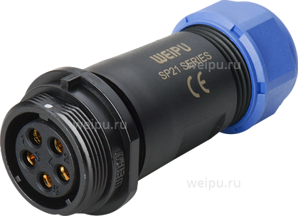Фото SP2111/S9I1C Розетка межкабельная Weipu