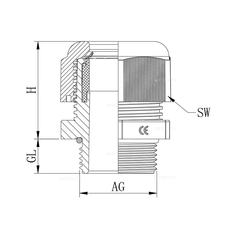Размеры HSK-M25-B(B)