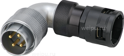Фото WS28K10BTC1 Розетка кабельная угловая Weipu