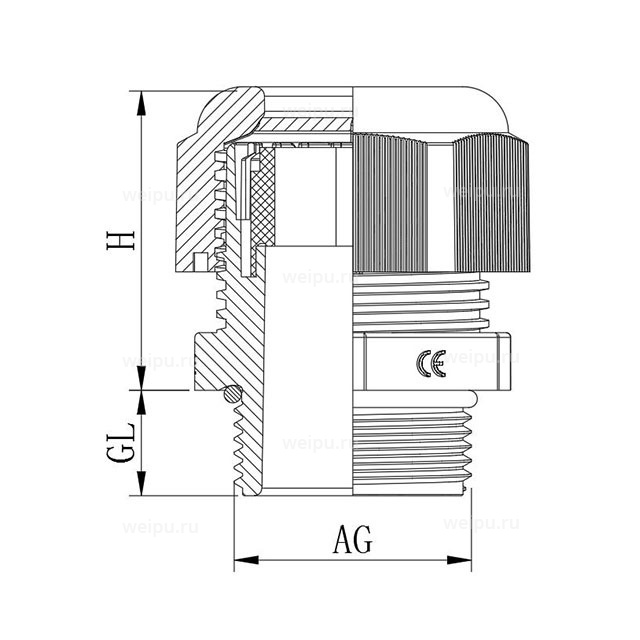 Размеры HSK.MU.PG21.B(B)