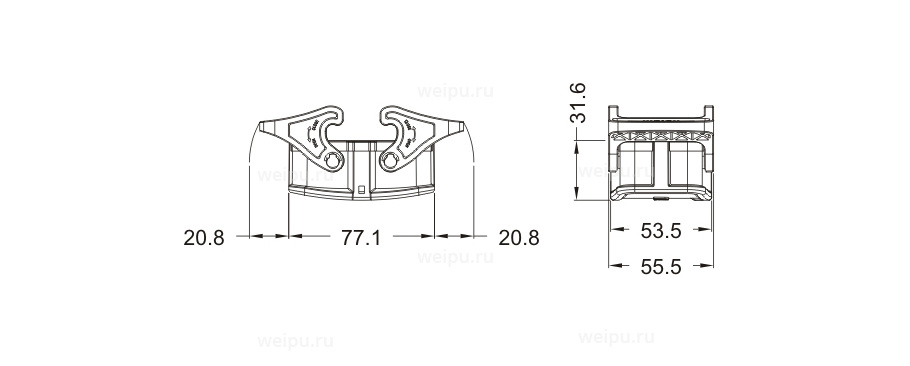 Размеры HB10B-CV-2L/C
