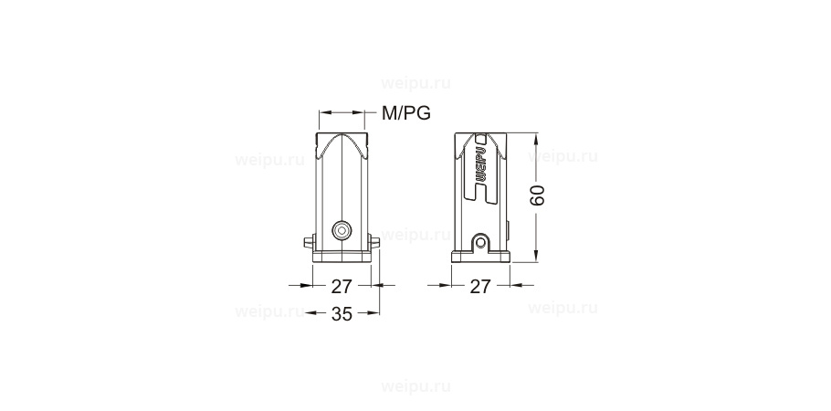 Размеры HB3A-PT-2B-M20