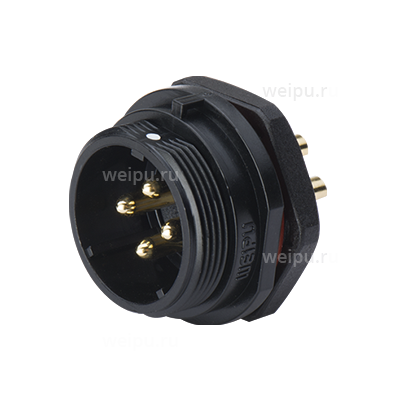 Фото SP2115/P32C Вилка на панель, крепление гайкой снаружи Weipu
