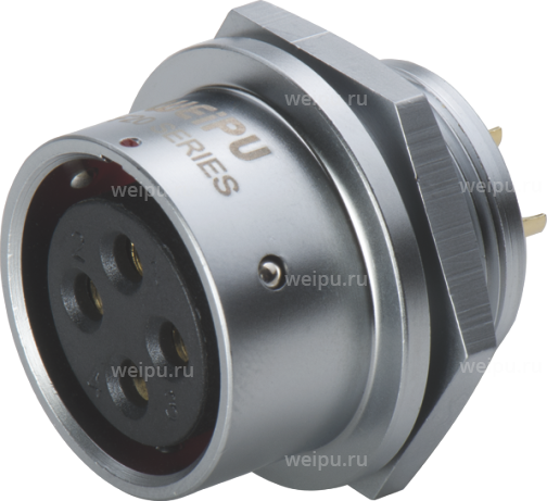 Фото SF2012/S71-PT Розетка на панель, крепление гайкой Weipu