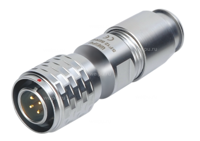 Фото SF1210S/P5II Вилка кабельная с зажимом и защитой от перегиба Weipu