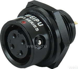 Фото SA812/S4B Розетка панельная Weipu