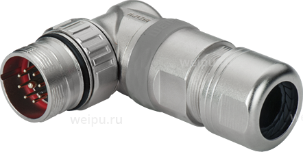 Фото M23SJ17TLSIH Вилка кабельная экран. угловая Weipu