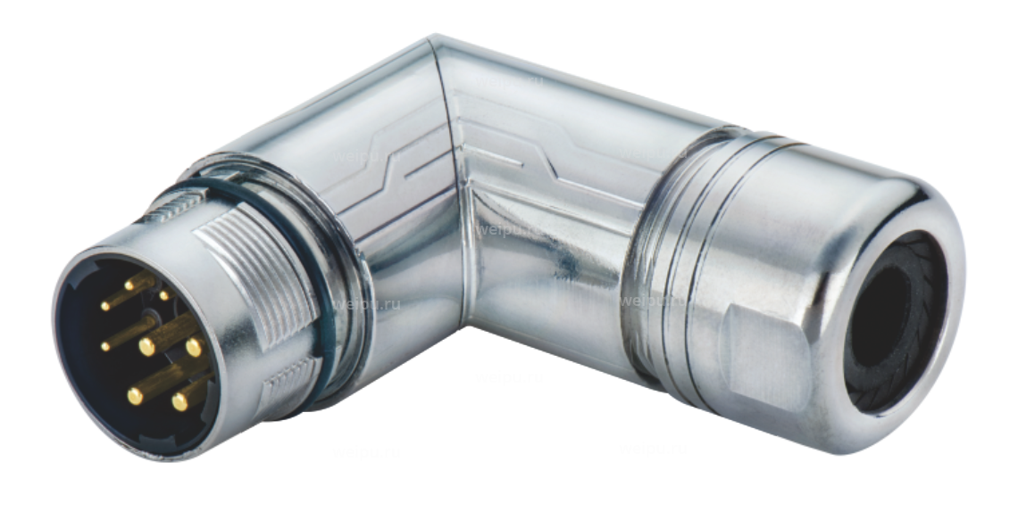 Фото M23XDJ8TLII Вилка кабельная угловая Weipu