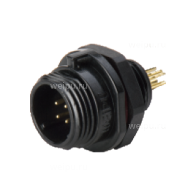 Фото SP1112/P4C Вилка на панель, крепление гайкой Weipu