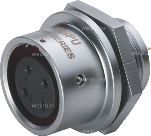 Фото SF1612/S41-PT Розетка на панель, крепление гайкой Weipu