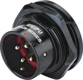 Фото SA2015/P3G3 Вилка на панель, крепление гайкой снаружи Weipu