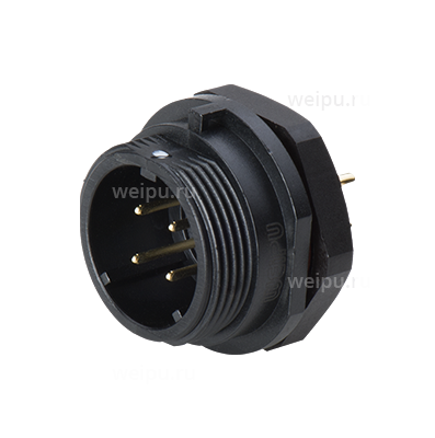 Фото SP1712/P2C Вилка на панель, крепление гайкой Weipu