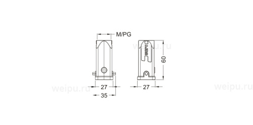 Размеры HB3A-PT-2B-PG11
