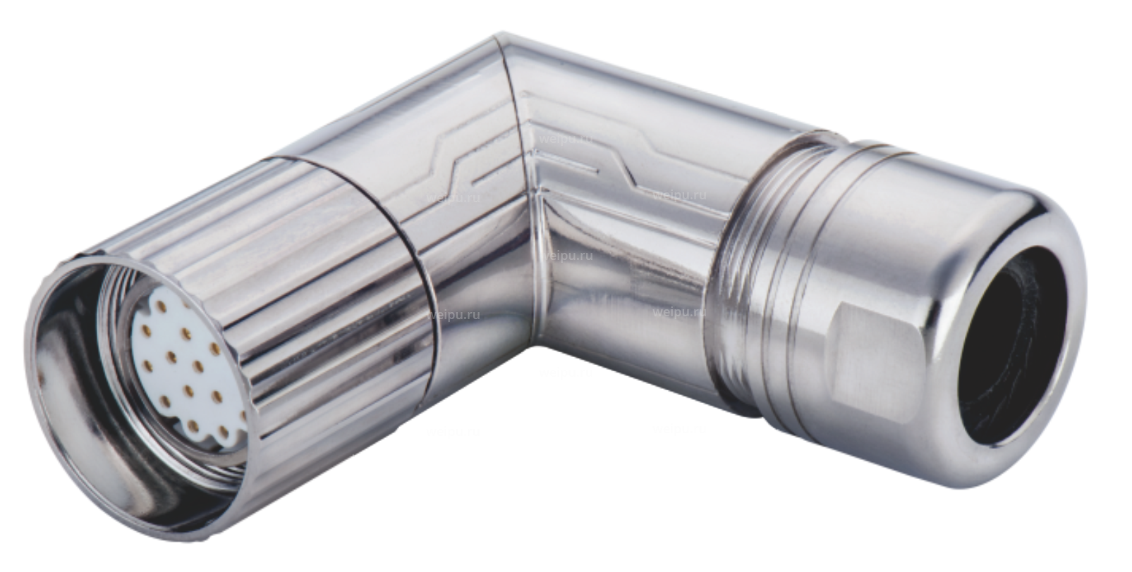 Фото M23XSK12TLII Розетка кабельная экран. угловая Weipu