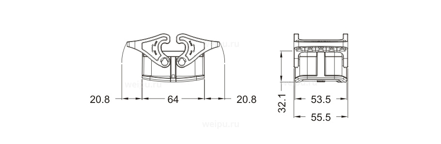 Размеры HB6B-CV-2L/C