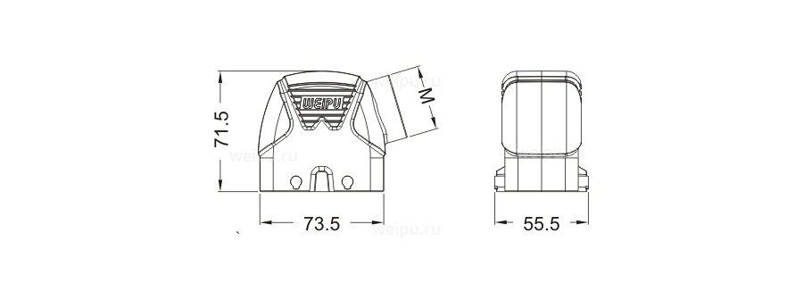 Размеры HB10B-PSH-4B-M32