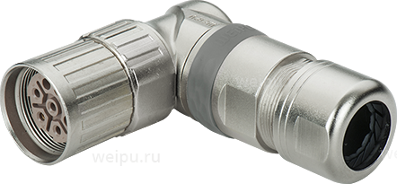 Фото M23DK8TLSIIIBK Розетка кабельная экран. угловая Weipu