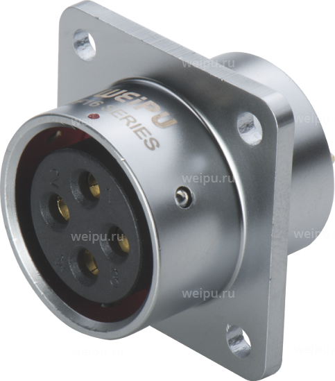 Фото SF1613/S71-PT Розетка на панель с квадратным фланцем Weipu