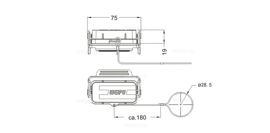 Размеры HA10A-MCV-1L/W.1