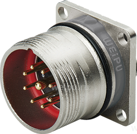 Фото M23SK12ZN Розетка панельная с кв. фланцем Weipu