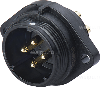 Фото SP2113/P22C Вилка на панель с фланцем, 2 отв. Weipu