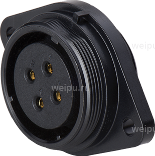 Фото SY2113/S51C Розетка на панель с фланцем, 2 отв. Weipu