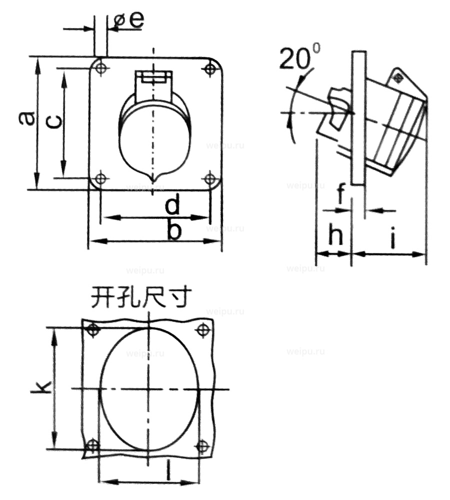 Размеры TYP3718