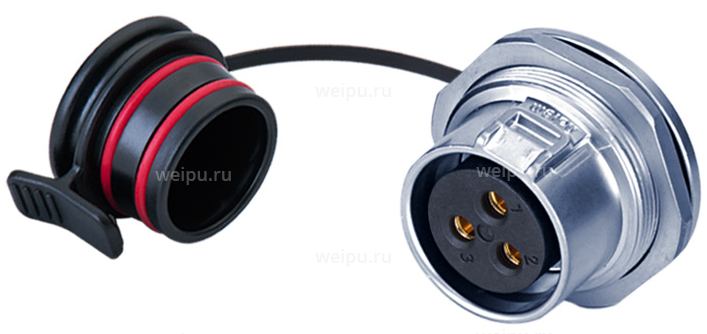 Фото WK20K5BZMQ-1 Розетка панельная Weipu