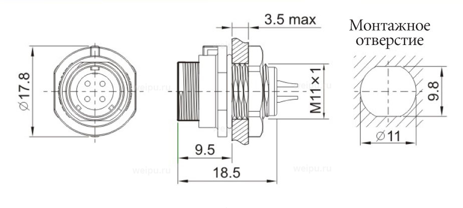 Размеры SP1112/S4C