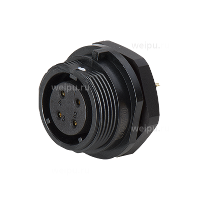 Фото SP1712/S43C Розетка на панель, крепление гайкой Weipu