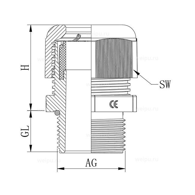 Размеры HSK.L.M20.A(G)