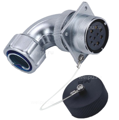 Фото WS28J24ZR1 Вилка межкабельная угловая Weipu