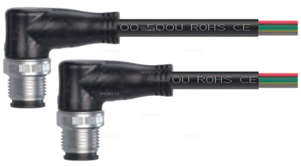 Фото M12J12AS-C/J12AS-C-3PVC-26A-BK Кабельная сборка Weipu