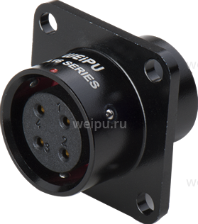 Фото SA1613/S4S3 Розетка на панель с квадратным фланцем Weipu