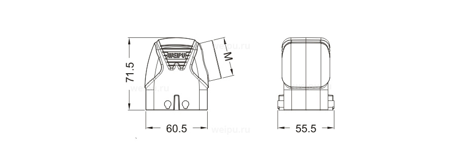 Размеры HB6B-PSH-4B-M25