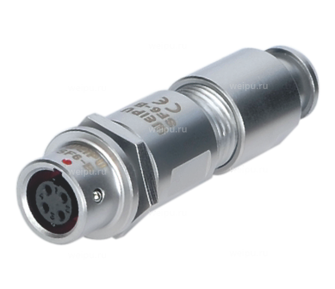Фото SF611S/S4I Розетка межкабельная с зажимом и защитой от перегиба Weipu
