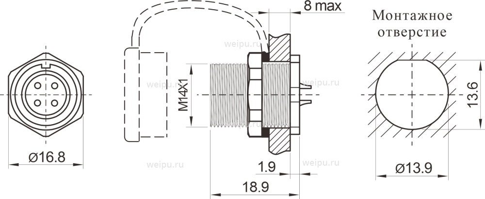 Размеры ST1213/P6-PT
