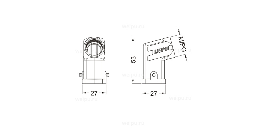 Размеры HA3A-PS-2B-M20