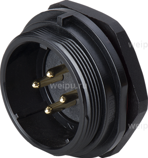 Фото SY2112/P32C Вилка на панель, крепление гайкой Weipu