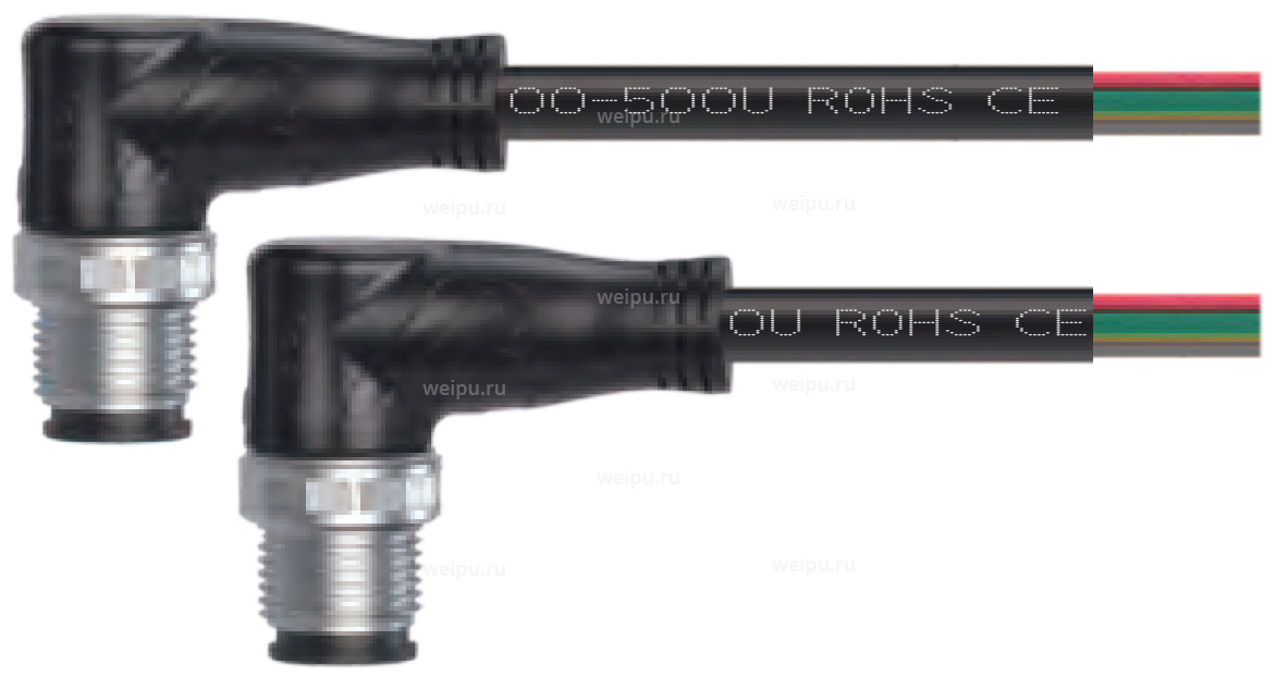 Фото M12J08ASP-C/J08ASP-C-3PVC-24A-BK Кабельная сборка Weipu