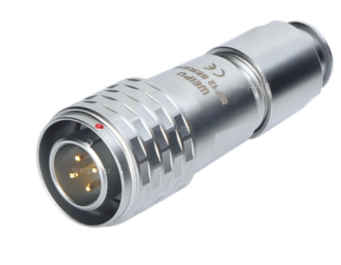 Фото SF1210S/P4I Вилка кабельная с зажимом и защитой от перегиба Weipu