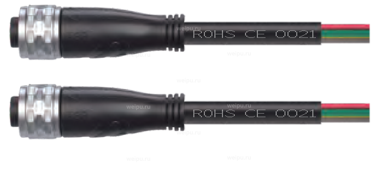 Фото M12K08AT-C/K08AT-C-1PVC-24A-BK Кабельная сборка Weipu