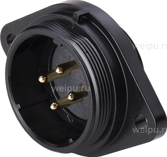 Фото SY2113/P51C Вилка на панель с фланцем, 2 отв. Weipu