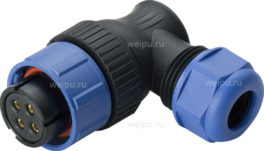 Фото SP2116/S12II1 Розетка кабельная угловая Weipu